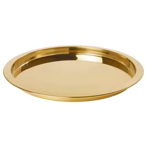 Bandeja de servicio de metal de latón rectangular de diseño largo Fabricante Bandeja de servicio de comida de metal con acabado de cobre - Product Image 2