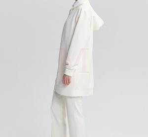 Venta al por mayor 2024 Unisex invierno cremallera larga Sudadera con capucha 100% algodón diseño personalizado sólido liso teñido personalizado OEM servicio para hombres con capucha - Product Image 4