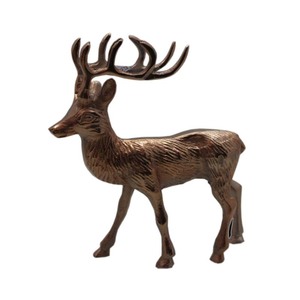Salon décor bureau aluminium barasingha maison Sculptures décoratives Figurines abstraites cuivre fini pour la Sculpture à la maison - Product Image 1