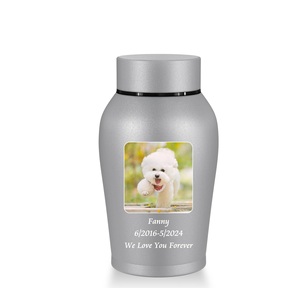 Urnas personalizadas para cenizas humanas Mini para cenizas Hombre Mujer Foto Urnas de tamaño personalizado Urna de cremación de acero inoxidable Gris mate - Product Image 5