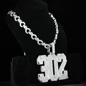 Custom Number Hip Hop <b>Jewelry</b> <b>Moissanite</b> Multi Cut Diamond Initial Letter Rapper <b>Jewelry</b> for Men Women by Phoenix Enterprise - Product Image 6