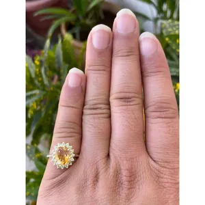 Citrine Peridot Oval Cut Topaz <b>Ring</b> <b>925</b> Sterling <b>Silver</b> Handmade Gemstone <b>Ring</b> Wholesale Jewelry Supplier - Product Image 5