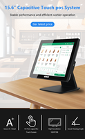 Terminal de point de vente tout-en-un à écran tactile unique de 15,6 pouces, moins cher, pour les entreprises, les supermarchés, caisse enregistreuse, I5 4ème génération, 8 Go