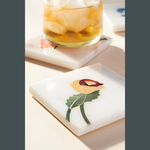 Luxury Handcrafted Eco-Friendly <b>Marble</b> <b>Coasters</b> Intricate Inlay Work Custom Branding Elegant Art Pieces for Home Decor Stylish - Product Image 4