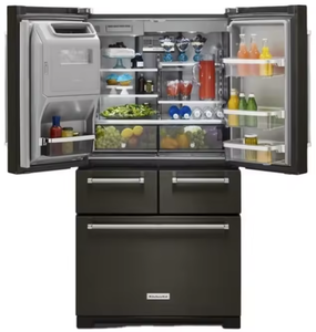 Réfrigérateur multi-portes autoportant Kictenaid 36, 25,8 pieds cubes Finition PrintShield pour la décoration intérieure Ft Platinum, personnalisable, OEM, DIY - Product Image 1