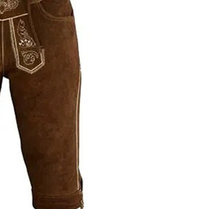 Trachten German Bavarian Eco-Friendly Solid Oktoberfest Men Kniebund Lederhosen + Shirts + <b>Socks</b> Set (Oktoberfest Costume Set) - Product Image 5