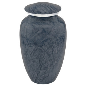 Urne funéraire en laiton humain bleu clair pour personne adulte avec vadrouille en nacre avec tailles 27x15 cm - Product Image 2