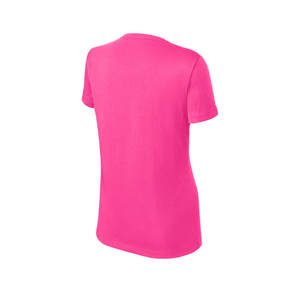 Camiseta de entrenamiento de gimnasia con cuello redondo de poliéster versátil y duradera para mujer, camiseta de Color sólido liso personalizada de secado rápido para mujer - Product Image 2