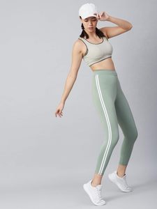 Wholesale Women's Mid Waist Custom Logo Design OEM Casual Breathable Anti-Bacterial Cotton/Bamboo Fiber Skin Fitting Leggings - Product Image 4