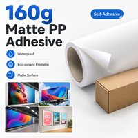 Papier synthétique auto-adhésif PP éco-solvant mat, imperméable, pour impression jet d'encre, rouleau pour affiches photo