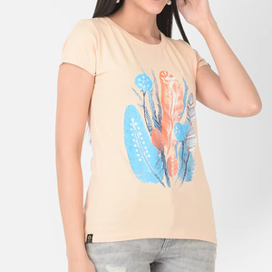 Logotipo personalizado ligero Streetwear gota hombro algodón impreso camiseta mujeres en blanco camisetas de gran tamaño - Product Image 1
