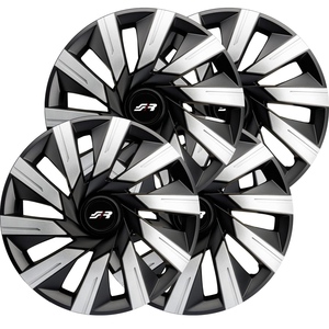 Kit Copricerchi Tecna 16 Pollici Argento e Nero - Product Image 1