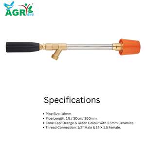 Pulverizador Agrícola Profesional de Acero Inoxidable de 26 cm, Herramienta de Pulverización Agrícola Duradera, Pistola de Pulverización con Boquilla de Cerámica Inferior y Batería - Product Image 4