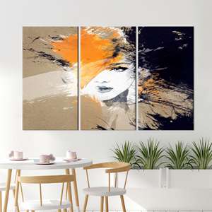 Impression sur toile Modern Girl : Décoration murale élégante pour elle, 3P : Gallery Wrapped - Product Image 1