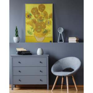 Póster del Museo de Ámsterdam con la pintura Girasoles de Van Gogh, 61x91,5 cm, Impresión en Papel de Natureza Muerta - Product Image 5