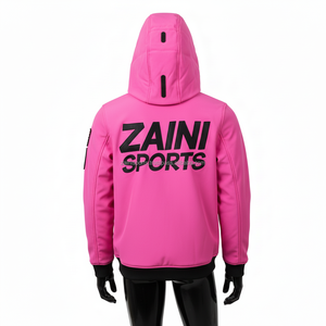 Chaqueta Softshell para Hombre, Tejido de Forro Polar Premium, Color Rosa Sólido, Ropa de Abrigo de Invierno, Logotipo de Transferencia de Calor, Chaqueta Softshell para Hombre - Product Image 2