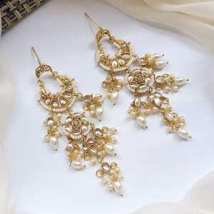 Lujosos pendientes de gota de joyería Artificial avanzada de estilo mexicano de Zirconia cúbica azul púrpura para fiesta de mujer - Product Image 2