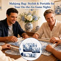 Tas Travel Mahjong Amerika, Tas Jinjing, Tas Pembawa, Aksesoris Mahjong Lucu, Tas Penyimpanan Rak Mahjong, Tas Jinjing