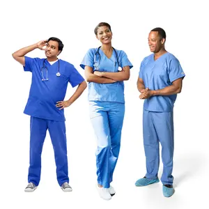 Set di scrub medici uniforme ospedaliera di alta qualità per uomini e donne design personalizzato alla moda-dal produttore Saomai FMF