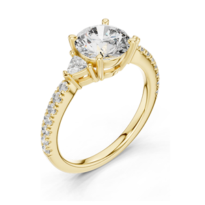 Bague de fiançailles en diamant de laboratoire rond brillant de 1,776 ct, diamants VVS-VS EF CVD, or 18K, 14K, 10K et argent 925, rose - Product Image 6