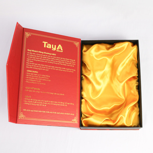 Caja de vino rígida plegable magnética roja de Vietnam, embalaje elegante hecho a mano para marca premium y venta al por mayor - Product Image 5
