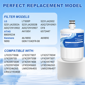 ไส้กรองน้ำคาร์บอนกัมมันต์สำหรับตู้เย็นในครัวเรือน รุ่น RW17/LT500P ผลิตจากพลาสติก - Product Image 6