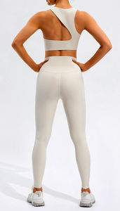 Logotipo personalizado Nylon Spandex Mujeres Equipo de entrenamiento sin costuras 2 piezas Fitness Gym Sets Venta al por mayor Sin revisiones Equipo de yoga - Product Image 3