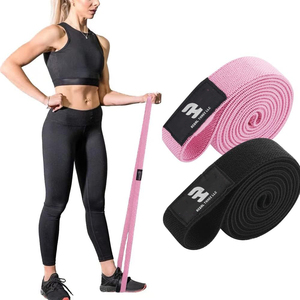 Squat Yoga Resistance Band Cotton Hip Circle Long Resistance Loop Band Set Unisex Fitness Yoga Elastic Bands Hip Circle <b>Thigh</b> - Product Image 1