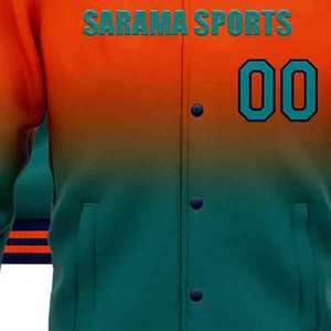 แจ็กเก็ตเบสบอลสำหรับผู้ใหญ่แจ็กเก็ตมีโครงแบบเรียบสำหรับนักกีฬาเบสบอลพิมพ์ลายหรือพิมพ์ซับลิเมชันตามสั่ง - Product Image 3