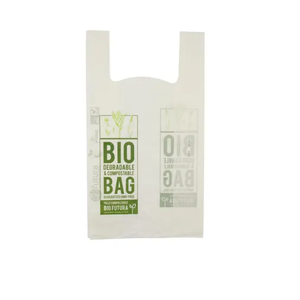 Fabricante al por mayor AAB cosecha Oxo + PLA biodegradable lado fuelle sellado térmico personalizado impreso supermercado bolsas de plástico para comestibles - Product Image 3