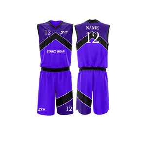 Ensemble d'uniformes de basket-ball professionnels personnalisés, jersey et short en polyester respirant à séchage rapide, vêtements de sport d'équipe pour hommes, femmes et jeunes - Product Image 3