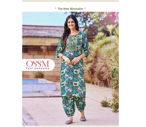 Comfortable Plus Size Rayon Slub Co Ord Set Solid Color Simple Versatile Western Wear Kurta/<b>Kurti</b> Knee-Length for Everyday - Product Image 1