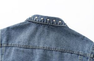 แจ็กเก็ตผ้ายีนส์ของผู้หญิงแนววินเทจเสื้อแจ็กเก็ตยีนส์ปักลายซักธรรมดาเสื้อโค้ทยีนส์กระดุมเม็ดเดียวที่ได้รับแรงบันดาลใจสำหรับฤดูใบไม้ผลิฤดูหนาว - Product Image 6