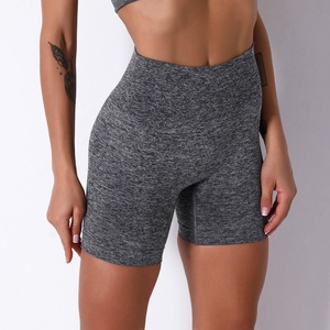 New arrivals seamless scrunch butt shorts and crop set custom logo <b>gym</b> fitness women workout sets - Product Image 1