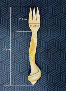 Cuchara y Tenedor de Concha Ecológicos de Lujo Hechos a Mano con Nácar, Pulidos a Mano en Vietnam para Fiestas y Postres - Product Image 2
