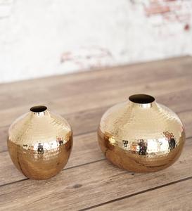 Jardinières et pots à fleurs plaqués or, qualité supérieure, en tôle, ensemble de jardinières et de vaisselle en métal, vases - Product Image 2