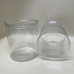 Pot en plastique PET transparent de 850ml 100mm avec capuchon de déchirure et couvercle en or 46g pour le stockage des cosmétiques et des aliments fabriqué au Vietnam - Product Image 4