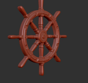 ล้อเรือ3D รุ่น STL ล้อมีคุณภาพสูงทำด้วยมือของตกแต่ง - Product Image 2