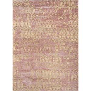 Alfombra Kavi Ivory de Lana y Seda de Bambú Anudada a Mano con Patrón Floral Oculto para el Hogar, Pasillo, Dormitorio, Grosor de 10 mm para Adolescentes-Esk-462 - Product Image 1