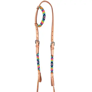 Best Quality Latest Design Product With Feather Style and Rose Design Hand Tooled Beaded Work Cowhide Headstall And Breast colla