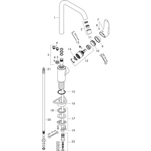 Grifo de cocina monomando Hansgrohe 260 Focus DN 15 cromado para calentadores de agua abiertos - Product Image 3