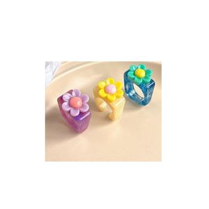 Anillos de Resina Epoxi Más Vendidos para Fiestas de Chicas y Bodas, Anillo de Resina de Diseño Geométrico de Alta Calidad y Nuevo Diseño - Product Image 5