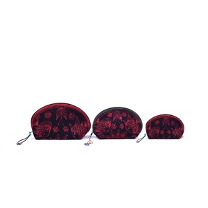 Vietnam High Quality Wholesale Best Price Eco-Friendly Women Size S Wax Fabric Clam <b>Purse</b> with Thick Hand-Printed Hemp - Product Image 6