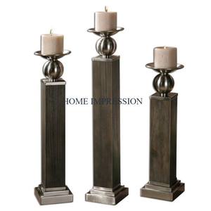 <b>Set</b> of 3 Different Sizes Metal Gold Polished Candle Holders Superior Quality Handmade Table Top Metal Candlestick Holders - Product Image 6