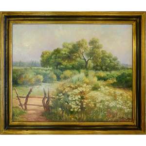 Peinture à l'huile espagnole de R. Atencia, prête à être accrochée pour la décoration murale de la maison, 37 X 31 Panp-264 - Product Image 1
