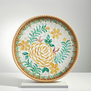 Bandeja de Servir Decorativa Hecha a Mano con Incrustaciones de Madreperla de Vietnam, de Lujo y Ecológica, para Resorts Modernos - SM2029 - Product Image 3