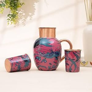 Hot Deal Pichet d'eau en cuivre imprimé pur pour la maison Pichet en cuivre fait main Pichet en cuivre pour produit Offre Spéciale à bas prix - Product Image 6