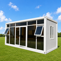 Construisez une véranda de style moderne, une maison conteneur modulaire préfabriquée de luxe, démontable et portable, de 20 pieds, en kit.