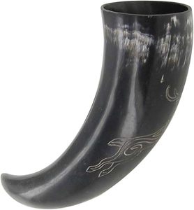 Cuerno para beber estilo animal náutico tallado a mano para bebidas frías y calientes Venta especial de Navidad para cerveza y hidromiel - Product Image 3