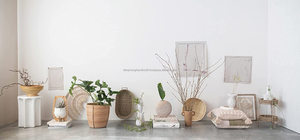 Décoration de noël, Plaque murale ronde en jonc de mer, assiette murale de Style Boho pour la décoration de la maison tissée - Product Image 3